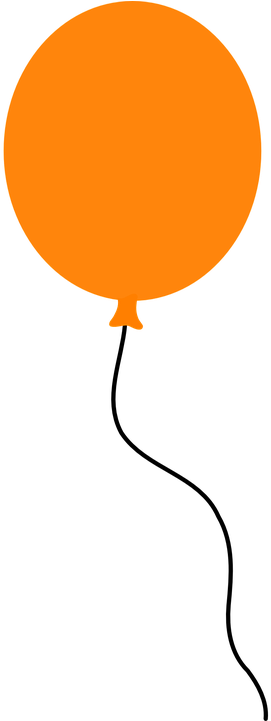 Balloon Clipart Orange - Orange Balloon Clipart (360x720)