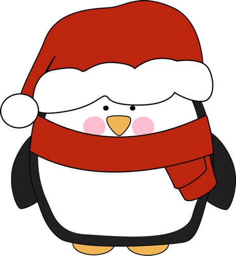 Winter Clip Art - Christmas Penguin Clip Art (461x500)