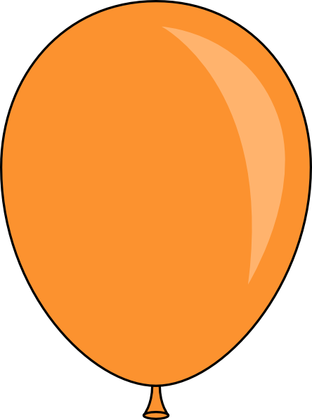 Orange Balloon Clipart (444x598)