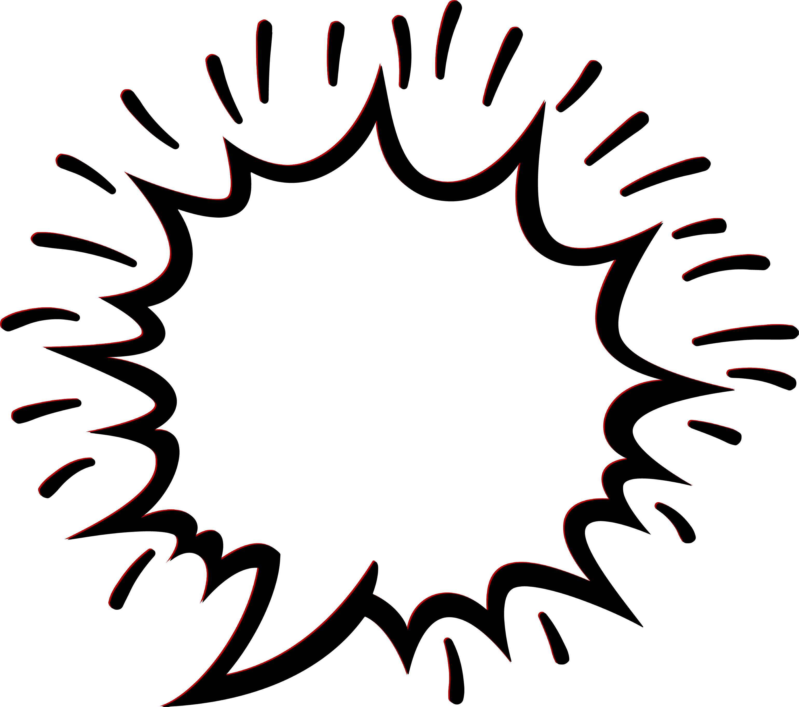 Explotion Empty Comic Bubbles Rain Clipart Png Image - Pledis Entertainment (3080x2726)