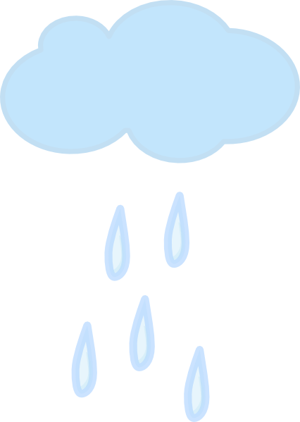 Animated Rain Clouds - Cartoon Cloud Raining Gif (426x599)