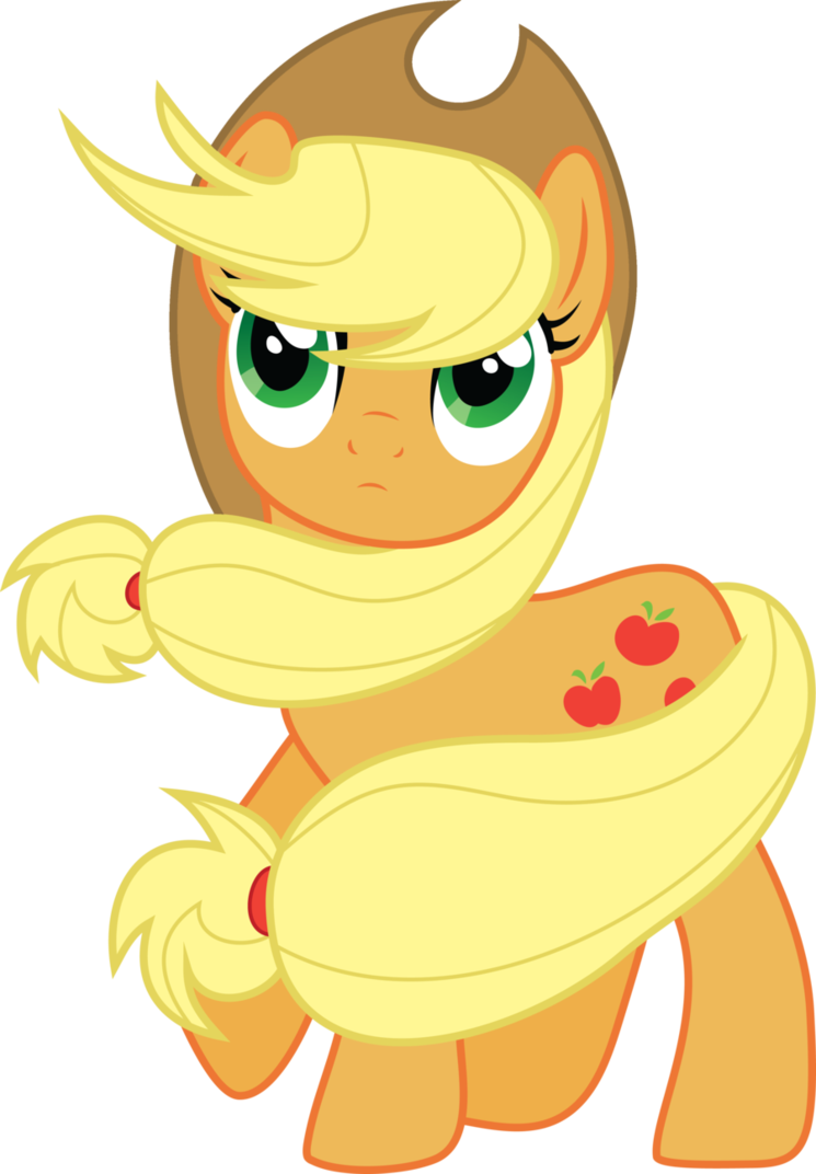 Windy Applejack By Squeemishness - Mlp Applejack Wind (745x1072)