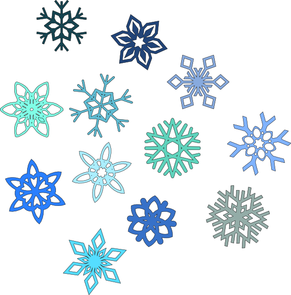 Animated Snowflake Clip Art - Transparent Background Snowflake Clipart Blue Snowflake (588x596)