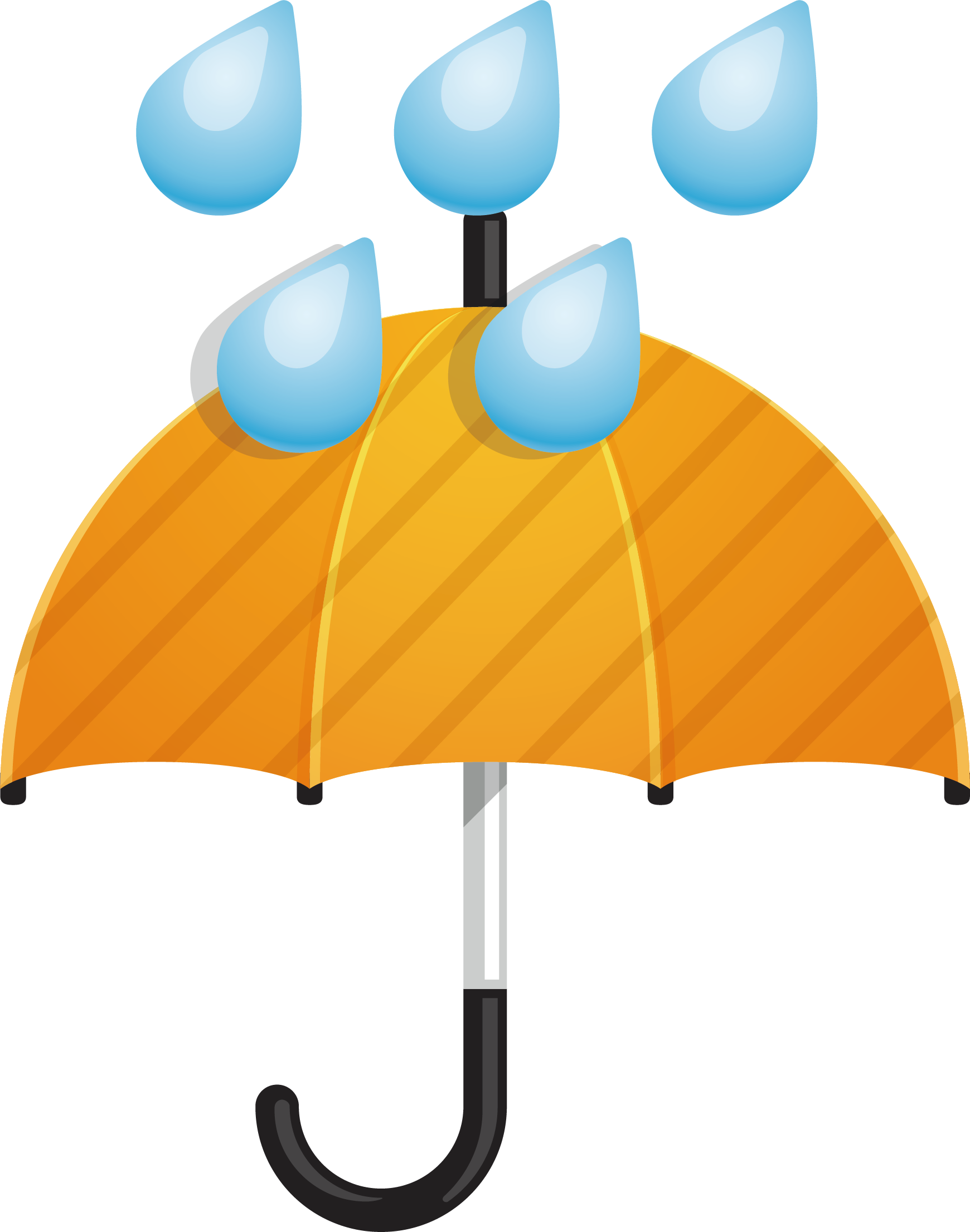 Umbrella Rain Clip Art - Rain (1740x2211)