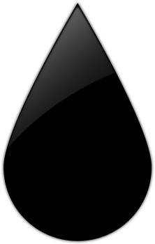 Drops Clipart Black Rain - Black Drop Of Water (512x512)