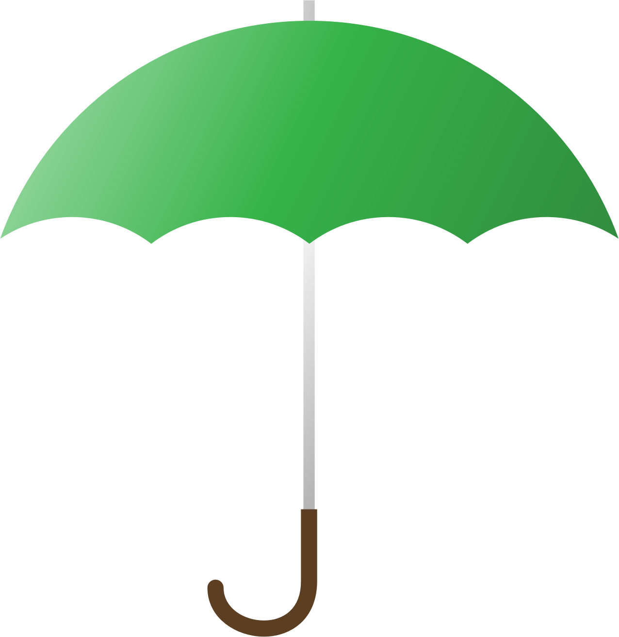 Umbrella And Rain Clipart Kid - Green Umbrella Clipart (1276x1314)