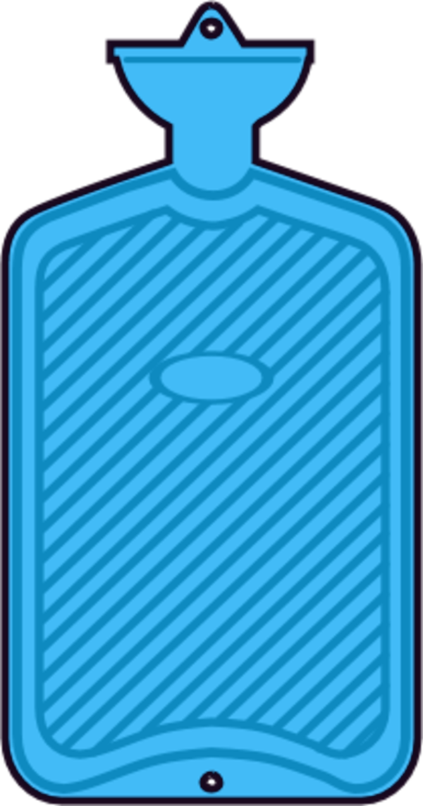 Hot Water Pouch - Hot Water Bottle Vector (600x1143)