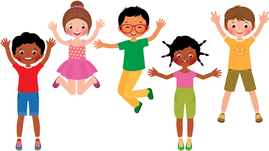 Orange County Is K - Kids Jumping Clipart (580x350)