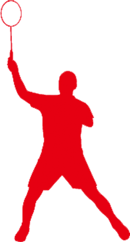 Badminton Silhouette Racket Clip Art - Badminton Vector (436x884)