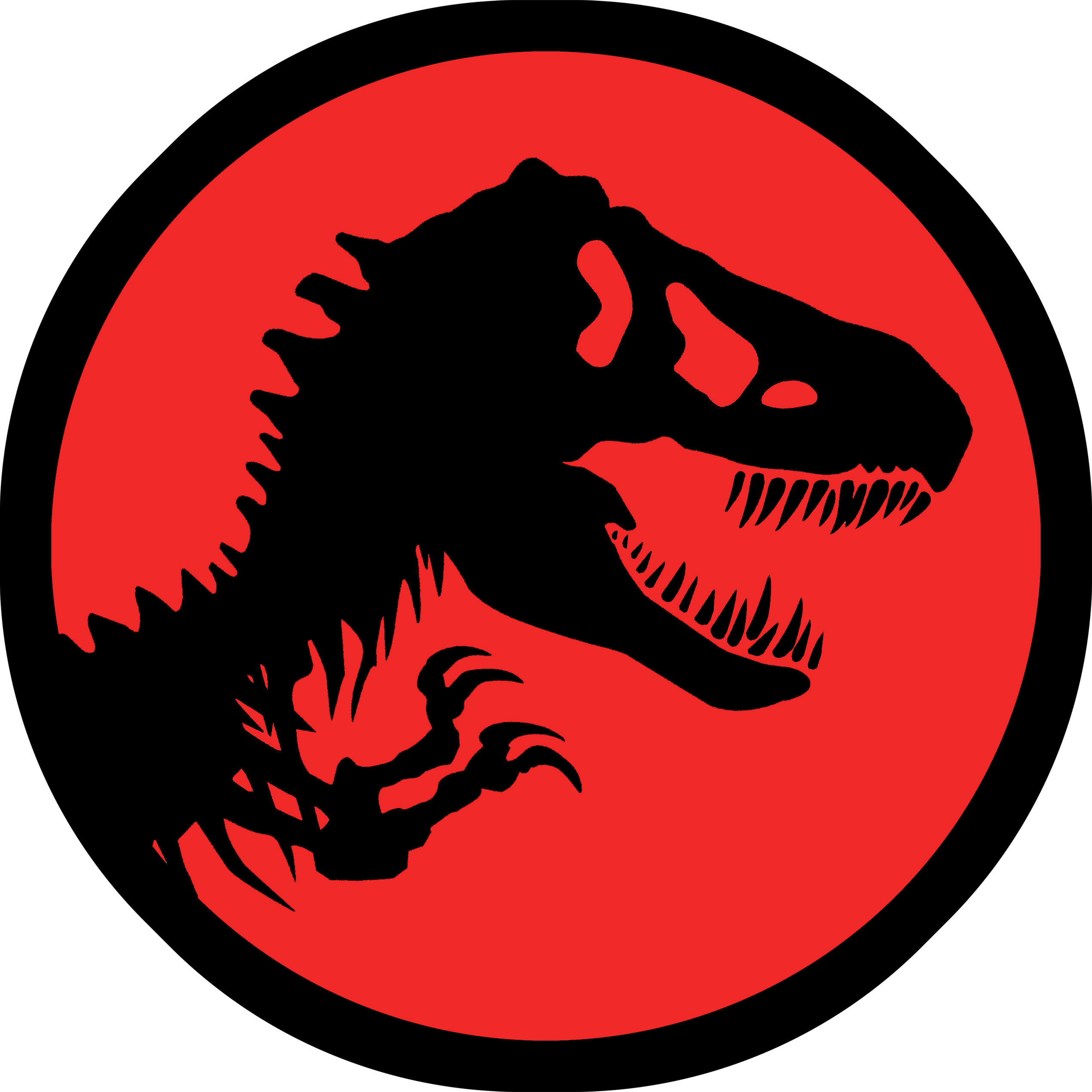 Logo Jurassic Park - Jurassic Park T Rex Logo (2541x2540)