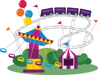 Amusement Park Clipart The Arts Image Pbs Learningmedia - Ferris Wheel Clipart Fun Park (400x305)