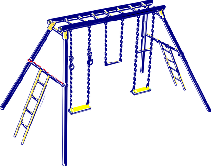 Swing Playground Ladders Balance Park Kids - Swings Clipart Transparent Background (431x340)