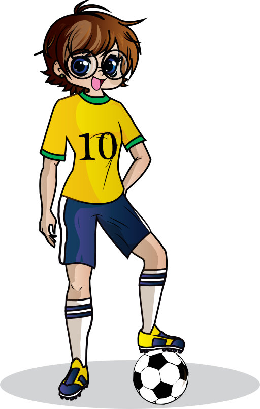World Cup 2014 Brazil Manga Girl Smiley Clipart - Girl From Brazil Clipart (512x803)