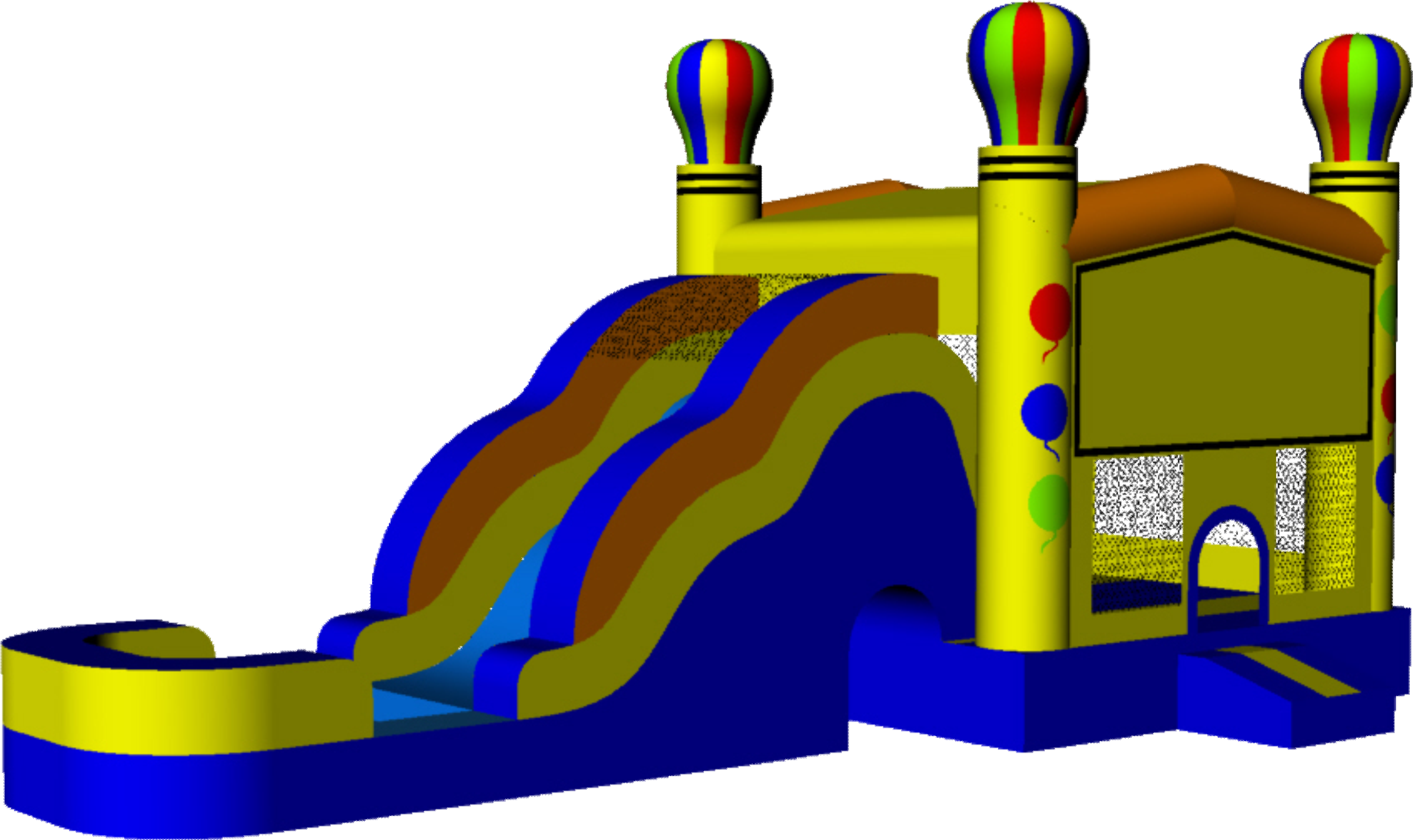 Folsom Bounce House Rentals - Inflatable Water Slide Clipart (4268x3201)