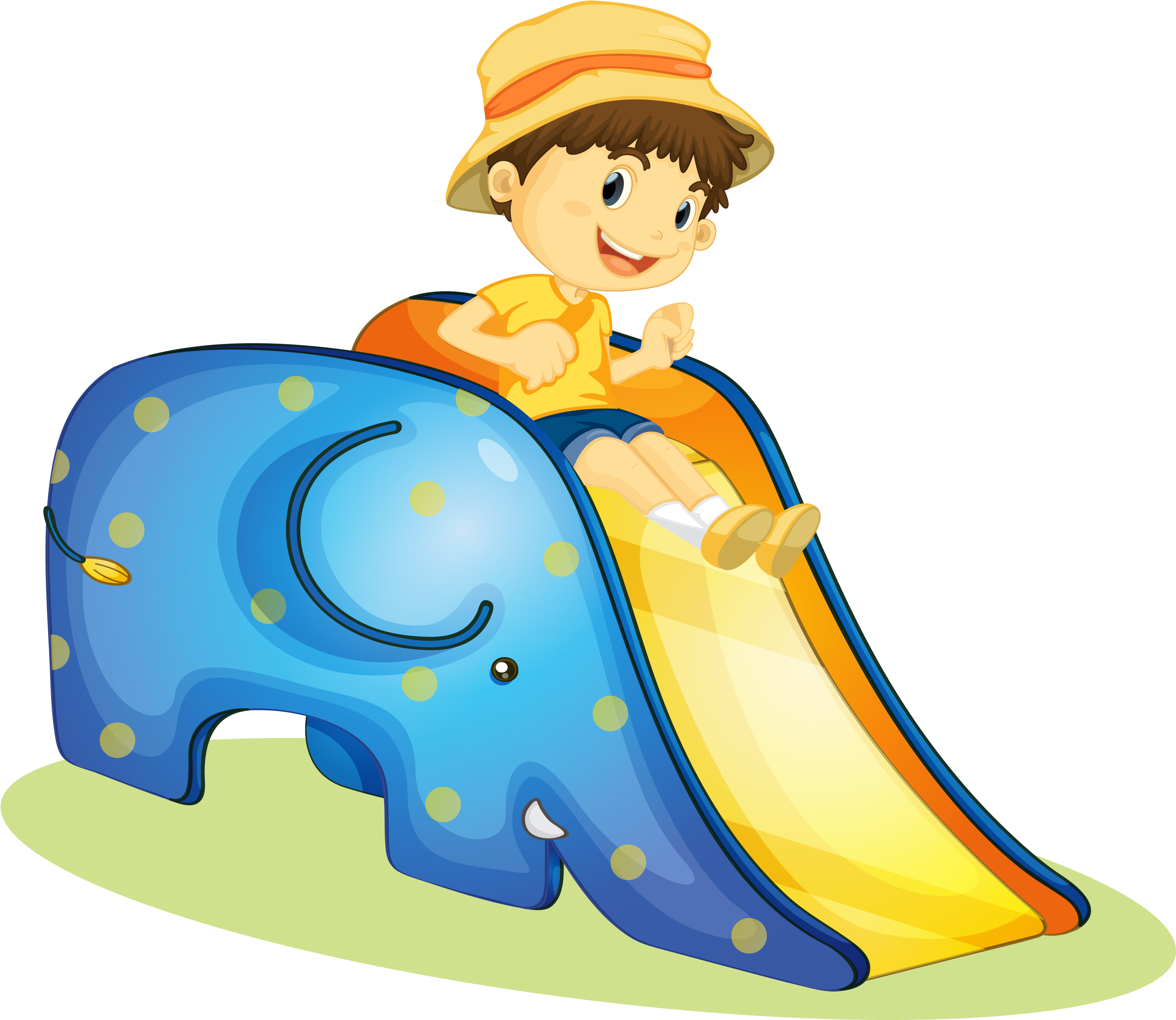Cartoon Clip Art - Playground Slide (4099x4498)