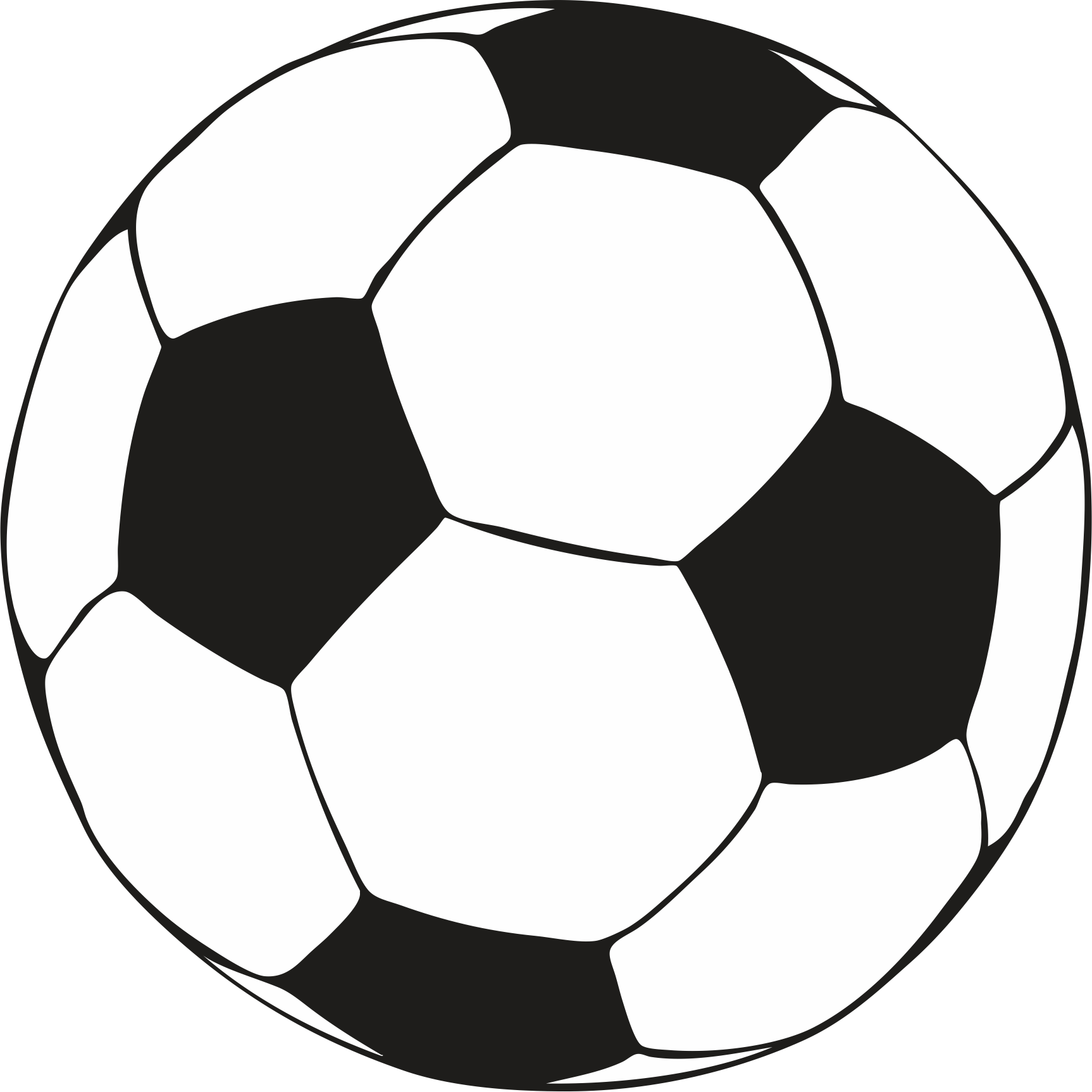 Clip Arts Related To - Soccer Ball For Coloring (1726x1726)