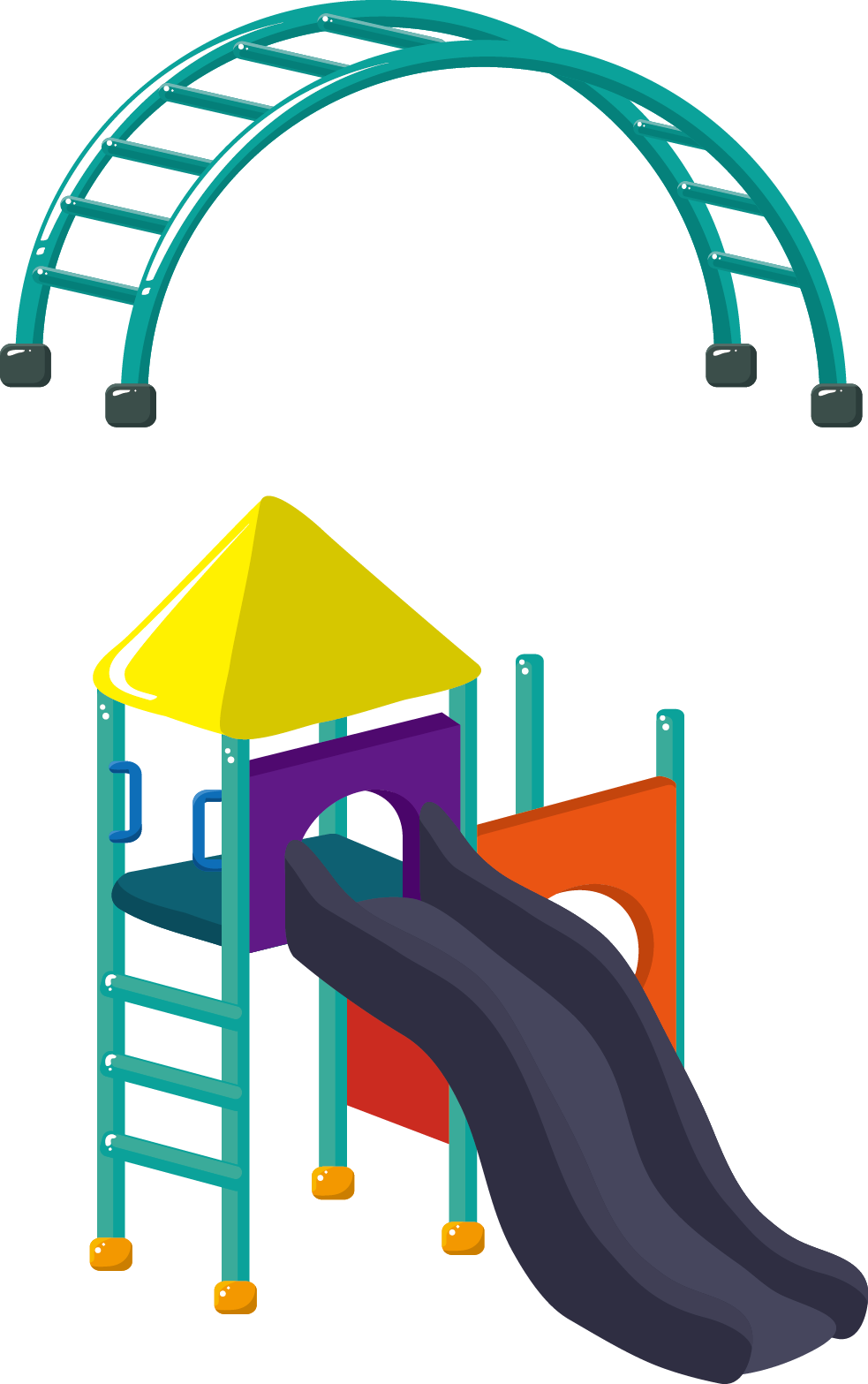 Amusement Park Cartoon Playground - Cartoon Park (983x1567)