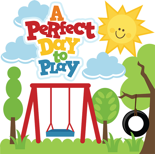 A Perfect Day To Play - Park Day Clip Art (648x645)