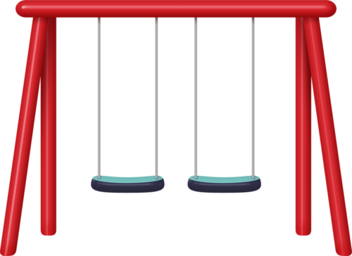 Swing Set - Clip Art Swing Set (500x364)
