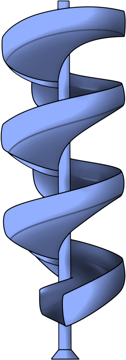 Swirly Slide - Clip Art Swirly Slide (635x1258)
