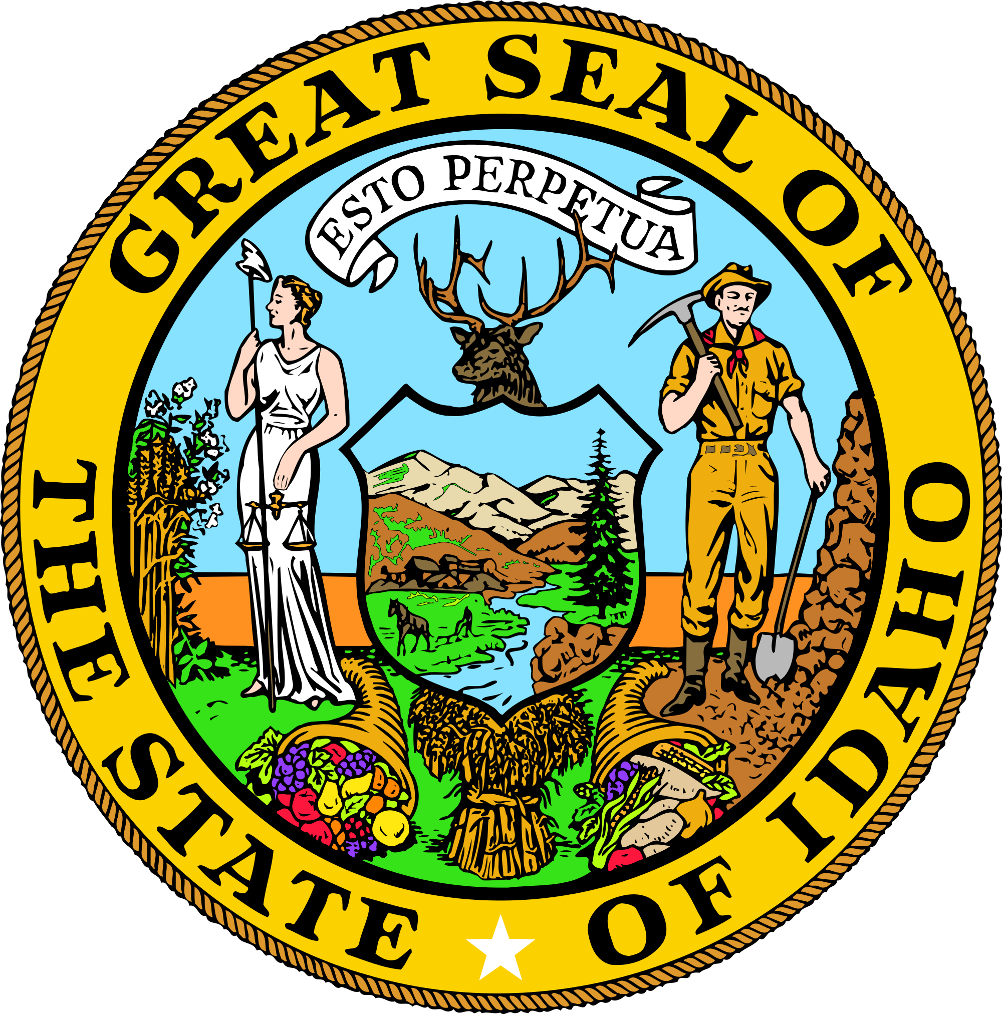 Seal Of Idaho - Great Seal Of Idaho (2000x2025)