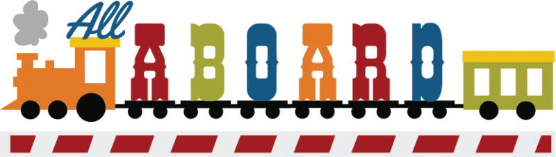 All Aboard - All Aboard Train Clipart (800x227)