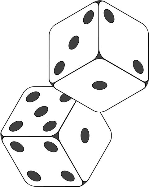 Dice Clipart Drawn - Dice Drawing (600x600)