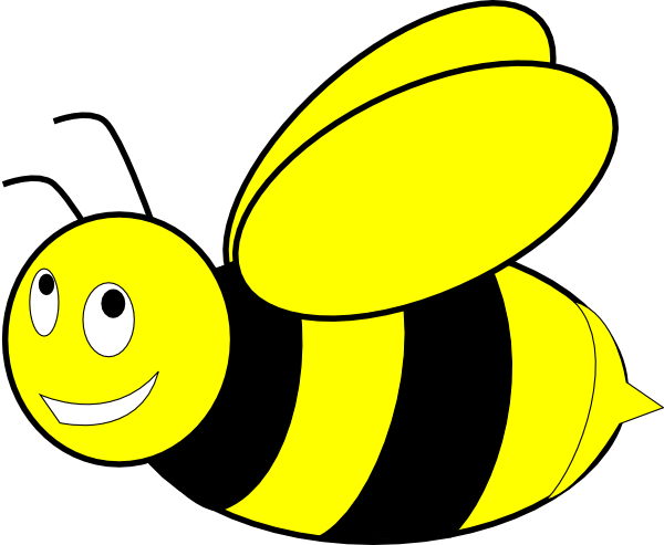 Bee Images Clip Art Black And Yellow Honey Bee Clip - Black And Yellow Bee (600x493)