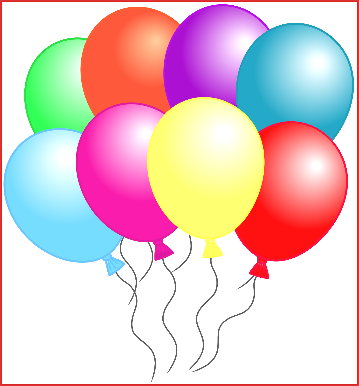 Balloon Clipart That Can Be Ed Individually And Used - Clip Art (1488x1600)