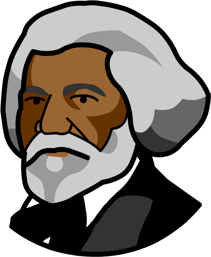 Abraham Lincoln - Frederick Douglass Cartoon Drawing (880x880)