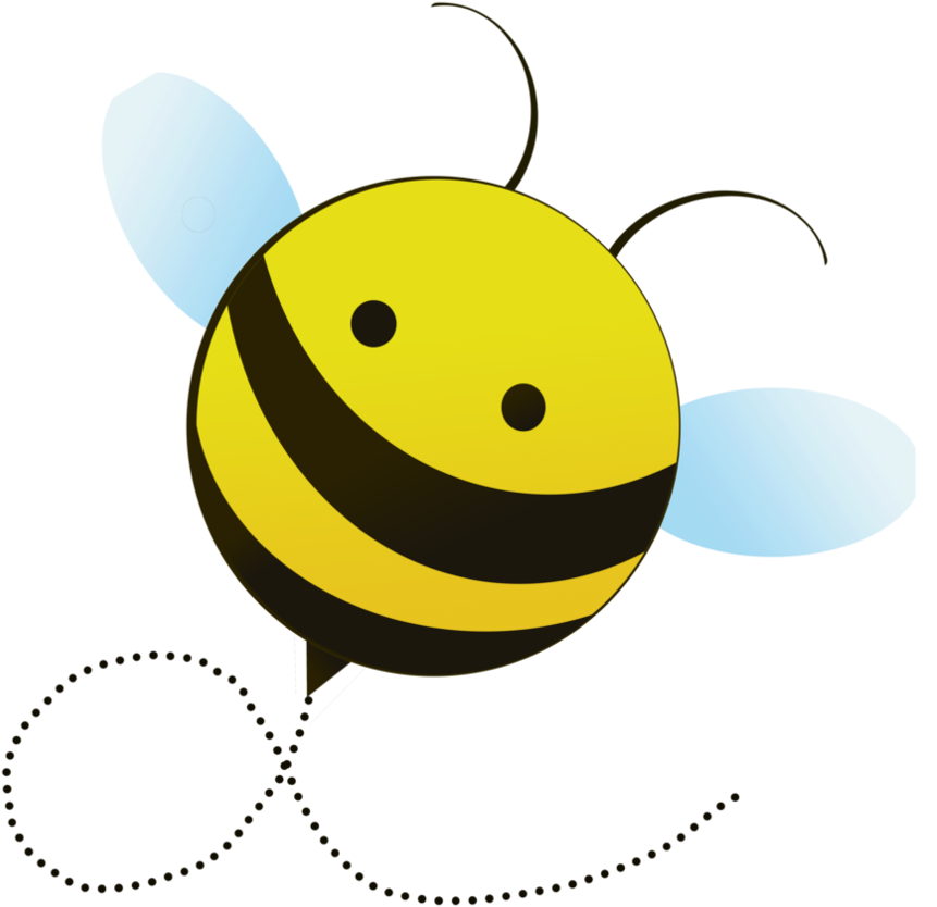 Cute Honey Bee Clip Art - Cartoon Bumble Bee Png (894x894)