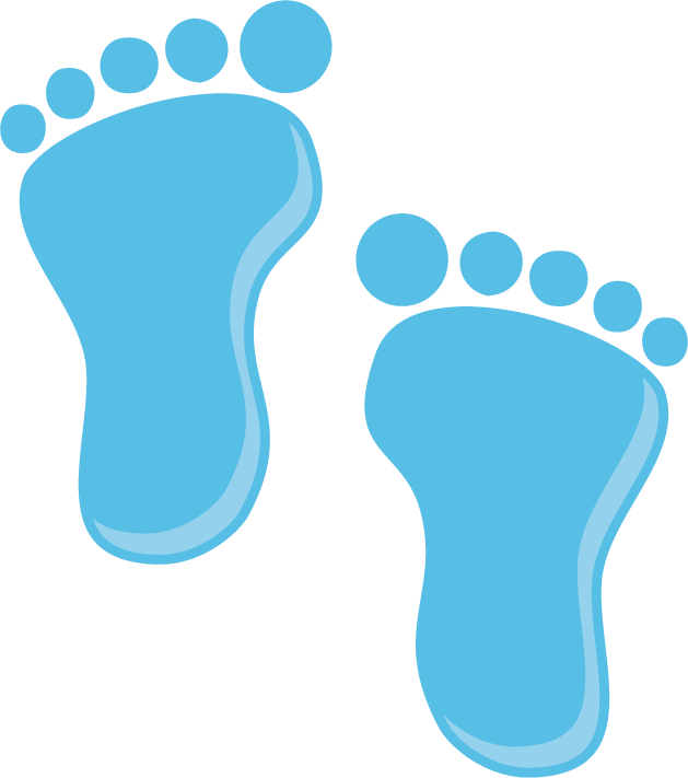 Infant Scalable Vector Graphics Footprint Clip Art - Baby Feet Clip Art (629x711)
