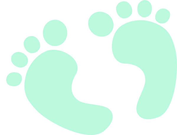 Blue Baby Feet Clip Art - Clip Art (600x458)