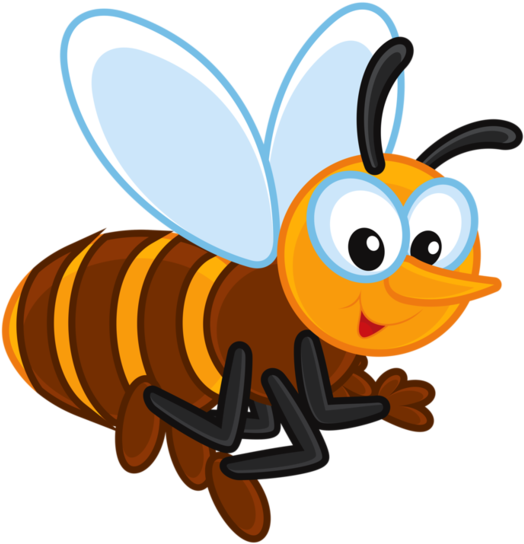 Western Honey Bee Insect Clip Art - Пчела На Прозрачном Фоне (600x609)
