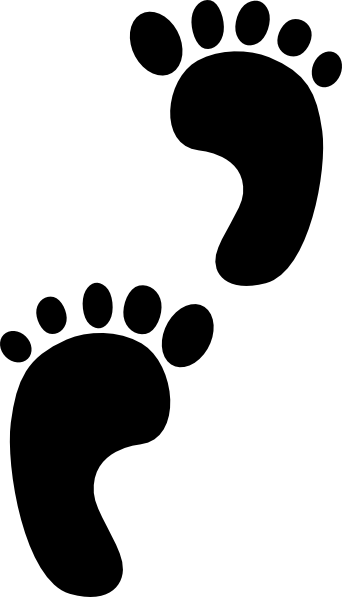 Foot Print Cartoon Png (342x597)