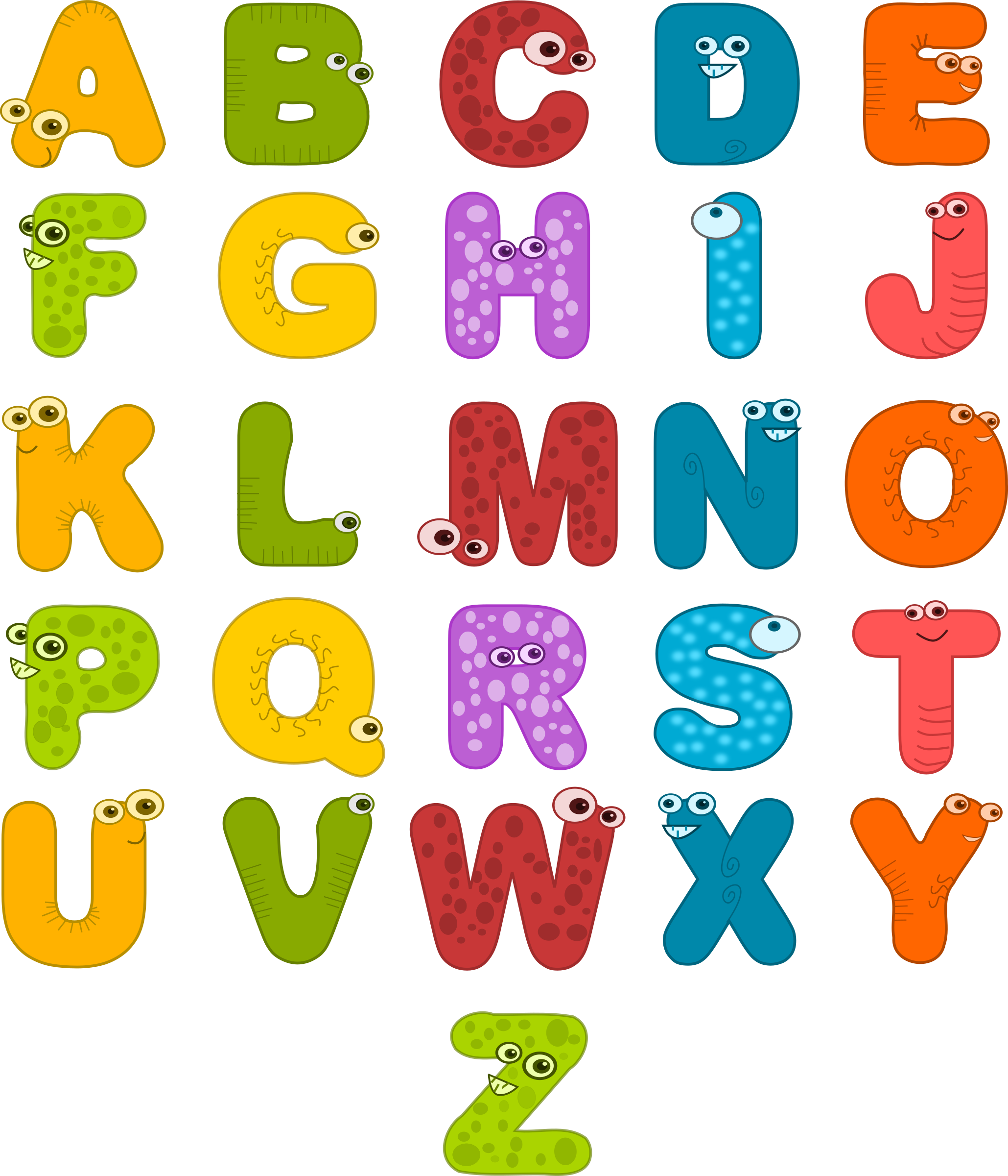 Clipart Of Alphabets - Alphabet Png (2059x2400)