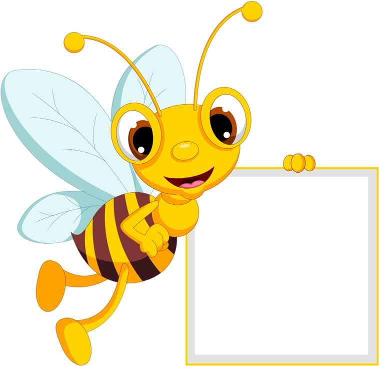 Labels, Scraps, Png Border Scrap, Bees And Clip Art - Bee Frame Clip Art (970x935)