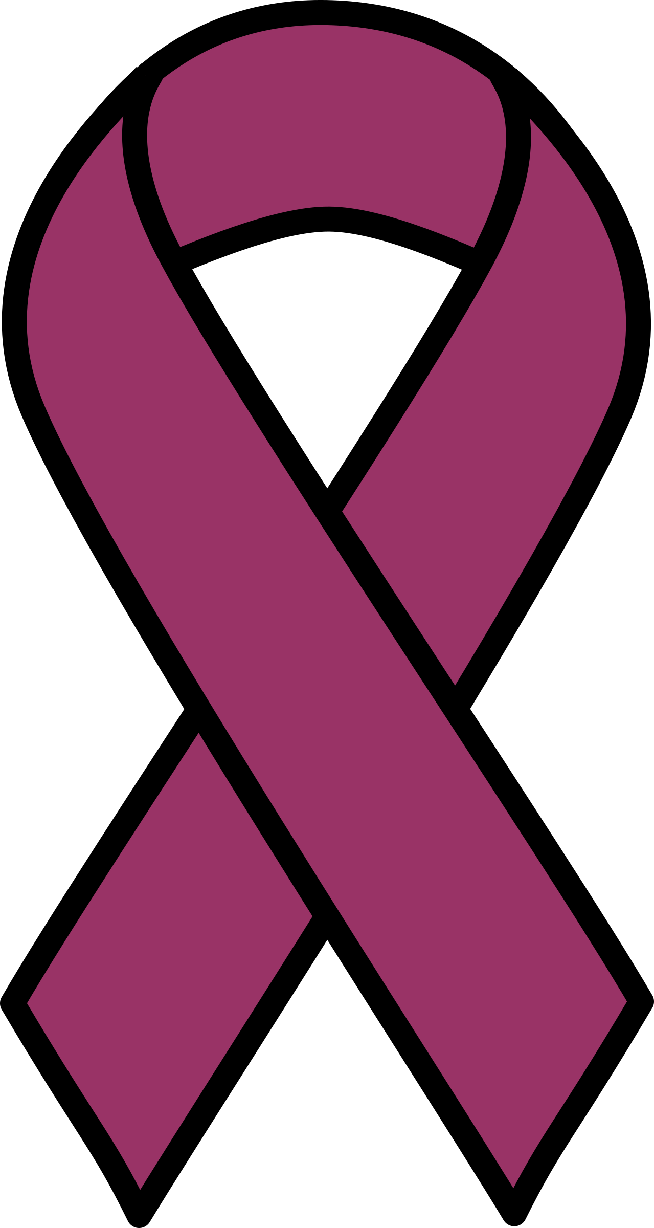 Caregivers Ribbon - Ovarian Cancer Ribbon (1279x2400)