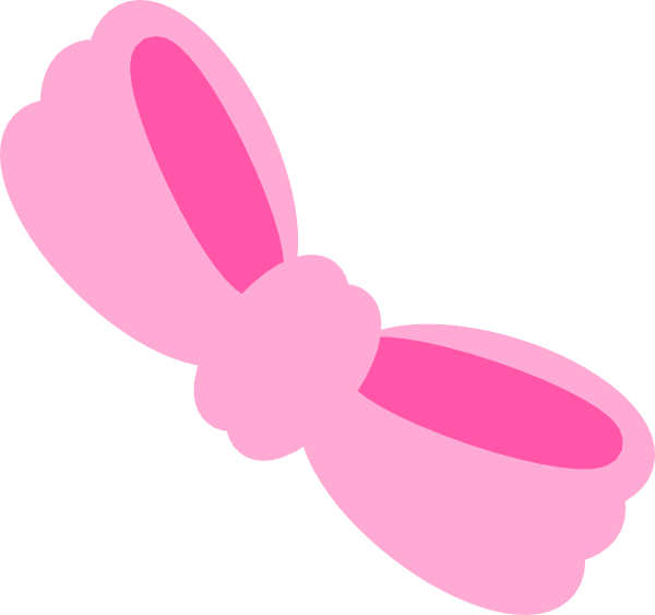 Pink Bow Vector Png (600x563)