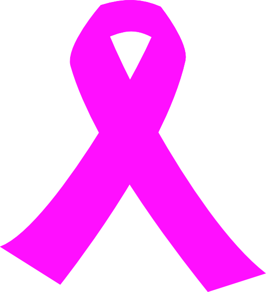 Pink Bow Clip Art Pink Ribbon - Pink Ribbon Logo Vector (546x599)