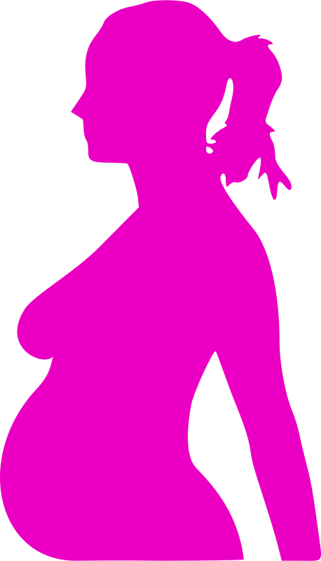 Pink Ribbon Clip Art Free Download - Pregnant Clip Art (458x800)