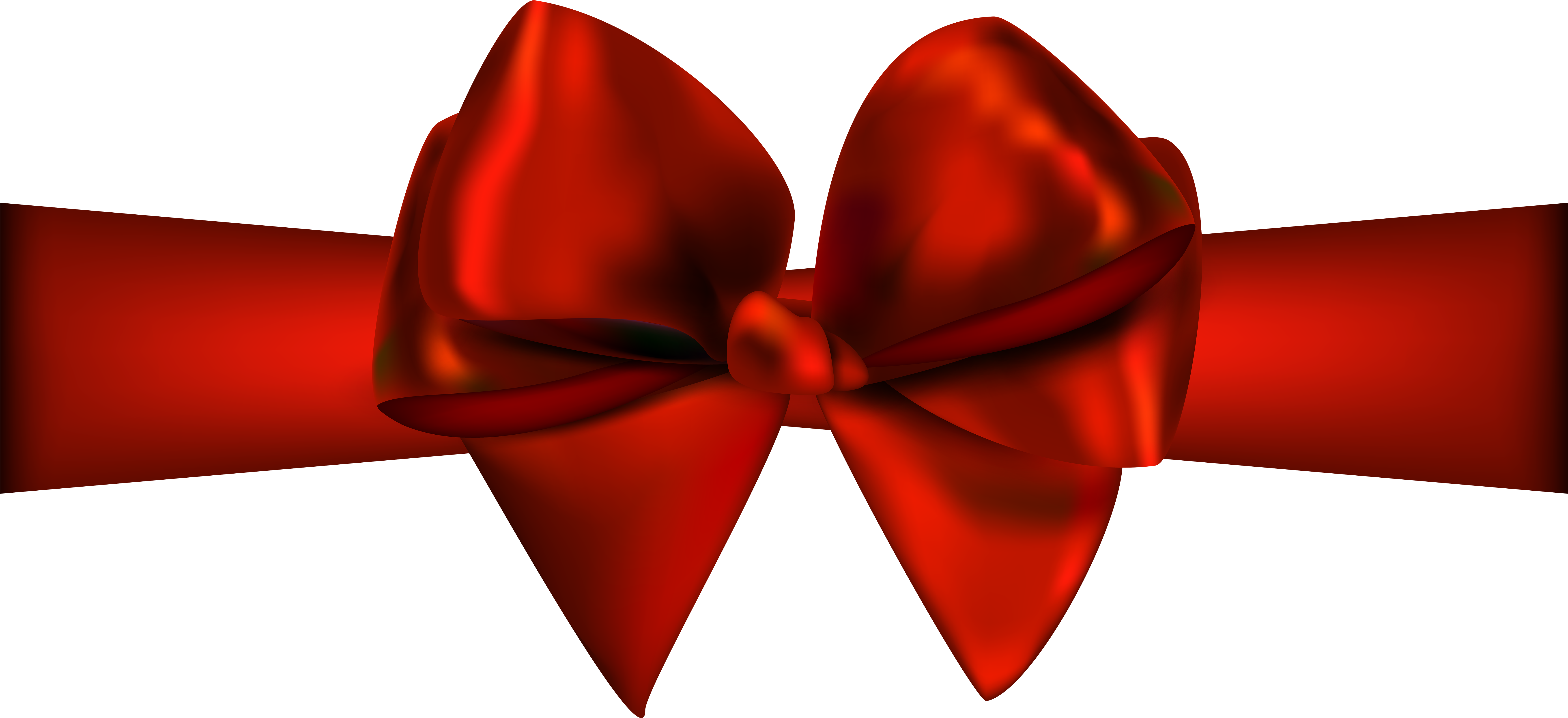 Red Ribbon With Bow Png Clip Art - Red Ribbon Png (7001x3205)