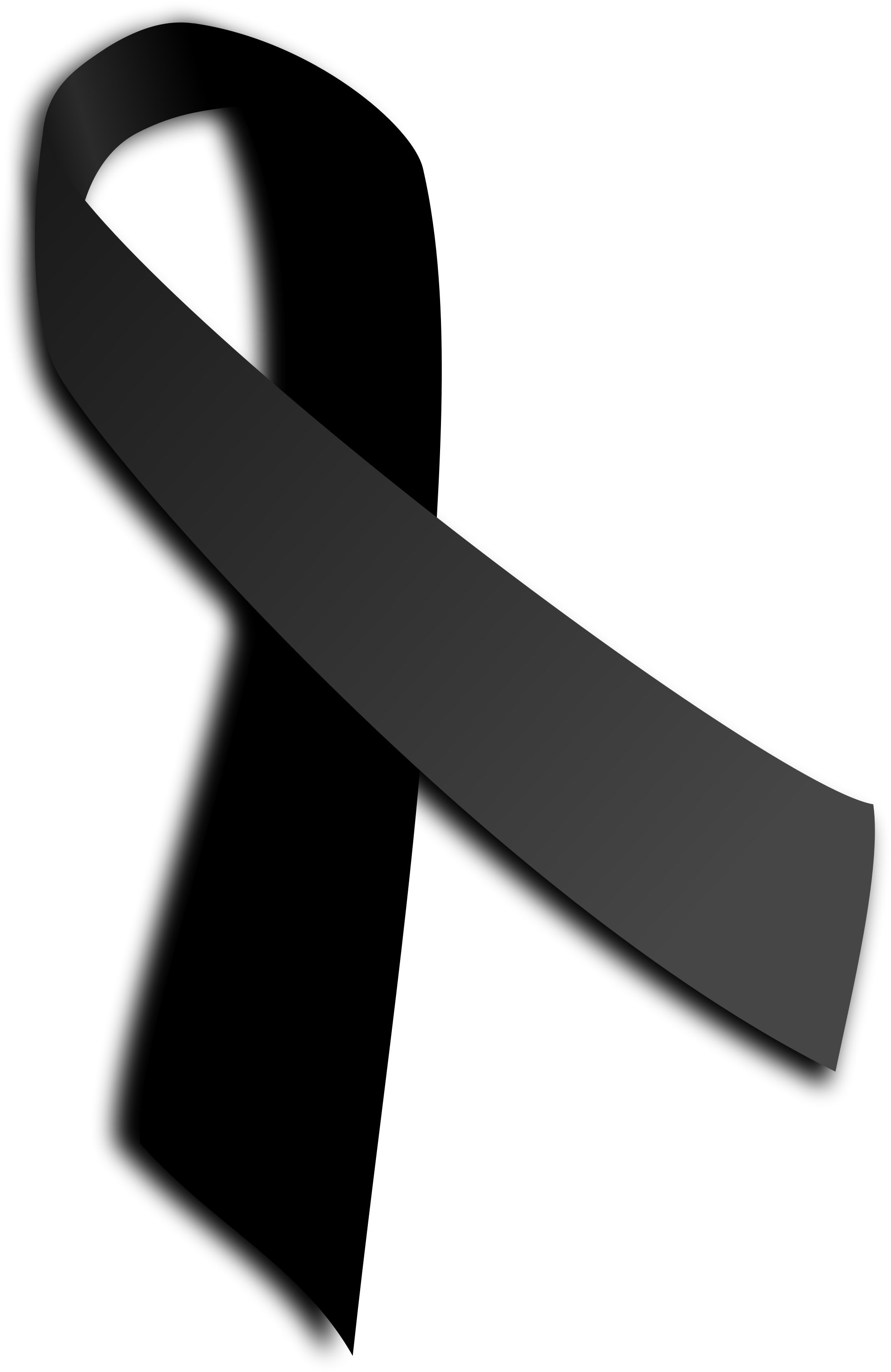 Ribbon Clipart Mourning - Mourning Ribbon (2000x3077)