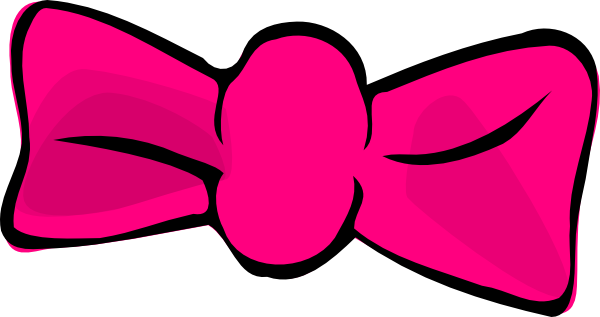Purple Clipart Hair Bow - Pink Hair Bow Clipart (600x317)