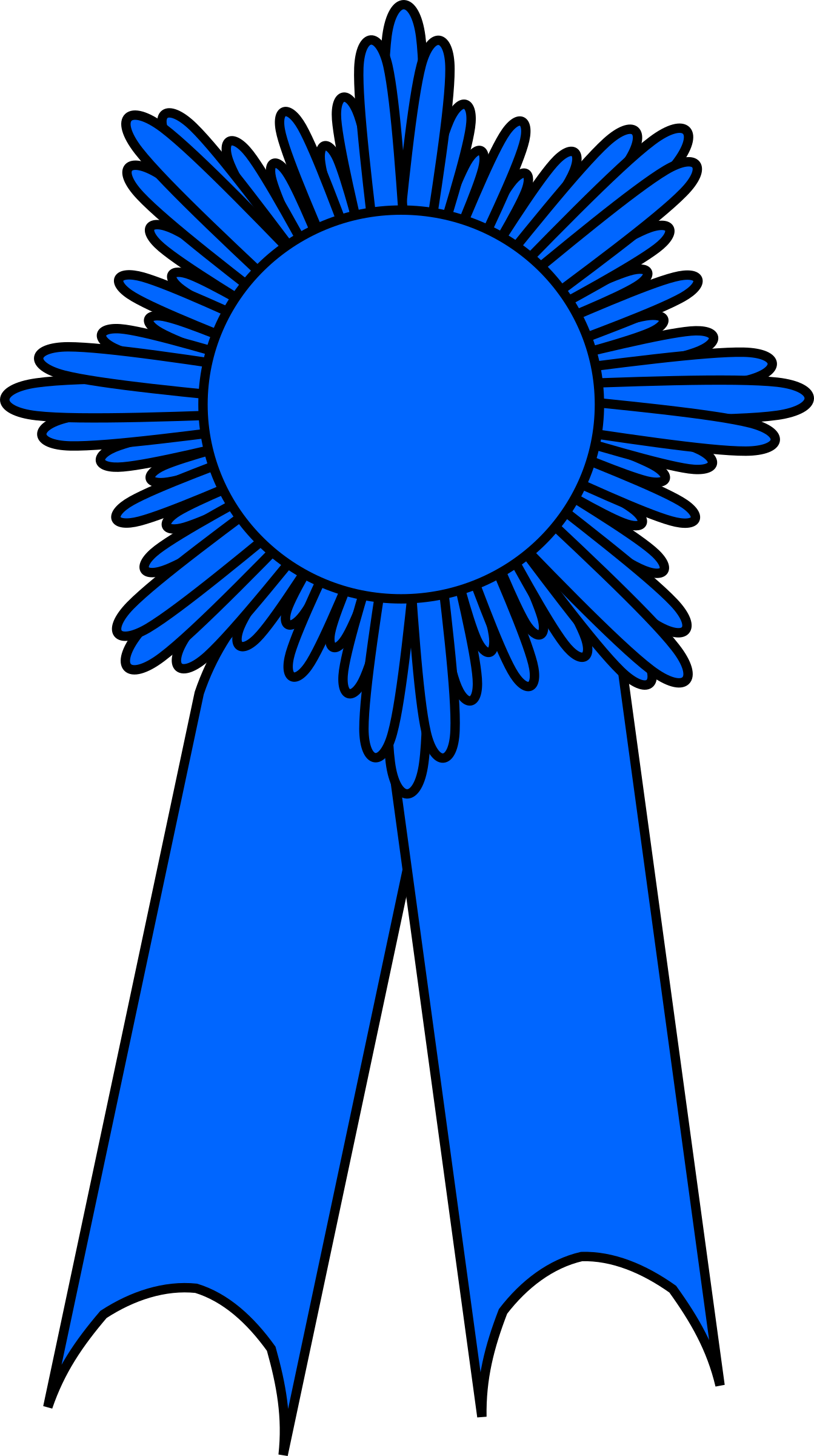 Big Image - Blue Ribbon Clip Art (1343x2400)