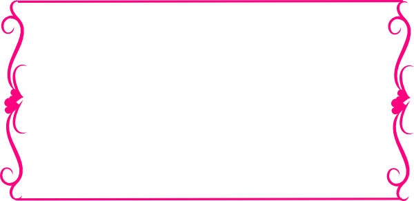 Bright Pink Heart Border Clip Art - Page Border (600x292)
