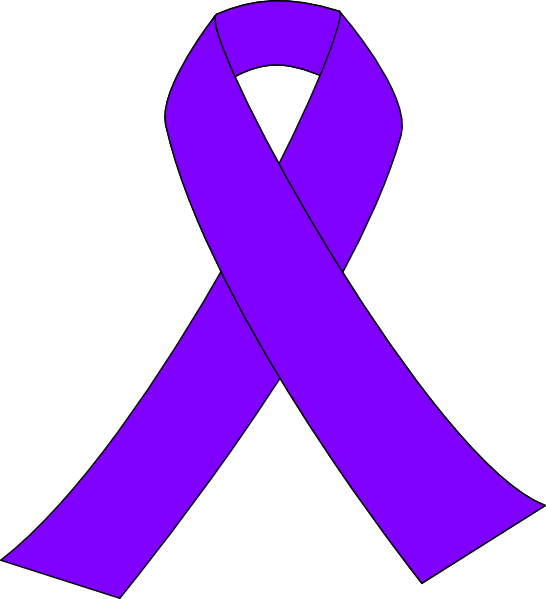 Purple Breast Cancer Ribbon (546x599)