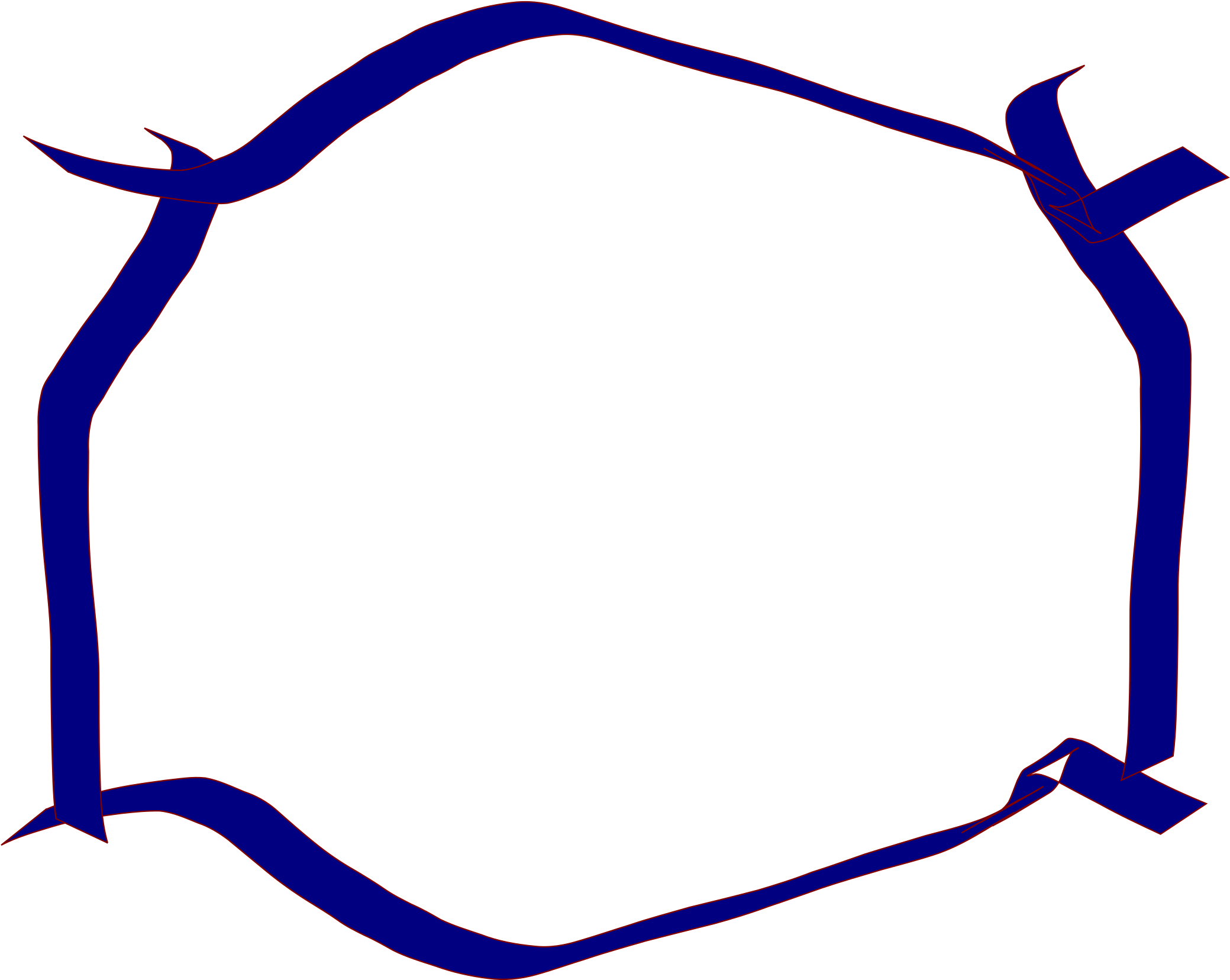 Blue Ribbon Border - Blue Ribbon Border Clipart (2400x1697)