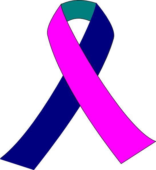 White Ribbon Clip Art At Clkercom Vector - Purple Breast Cancer Ribbon (546x595)