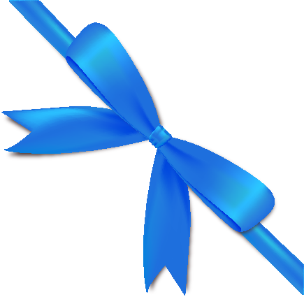 Ribbon Blue Icon2 - Blue Bow And Ribbon (435x425)